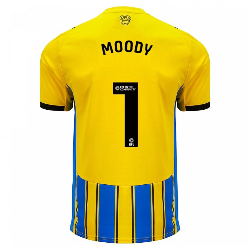 Danxen Kinder Dylan Moody #1 Blau Gelb Auswärtstrikot Trikot 2025/26 T-Shirt Österreich