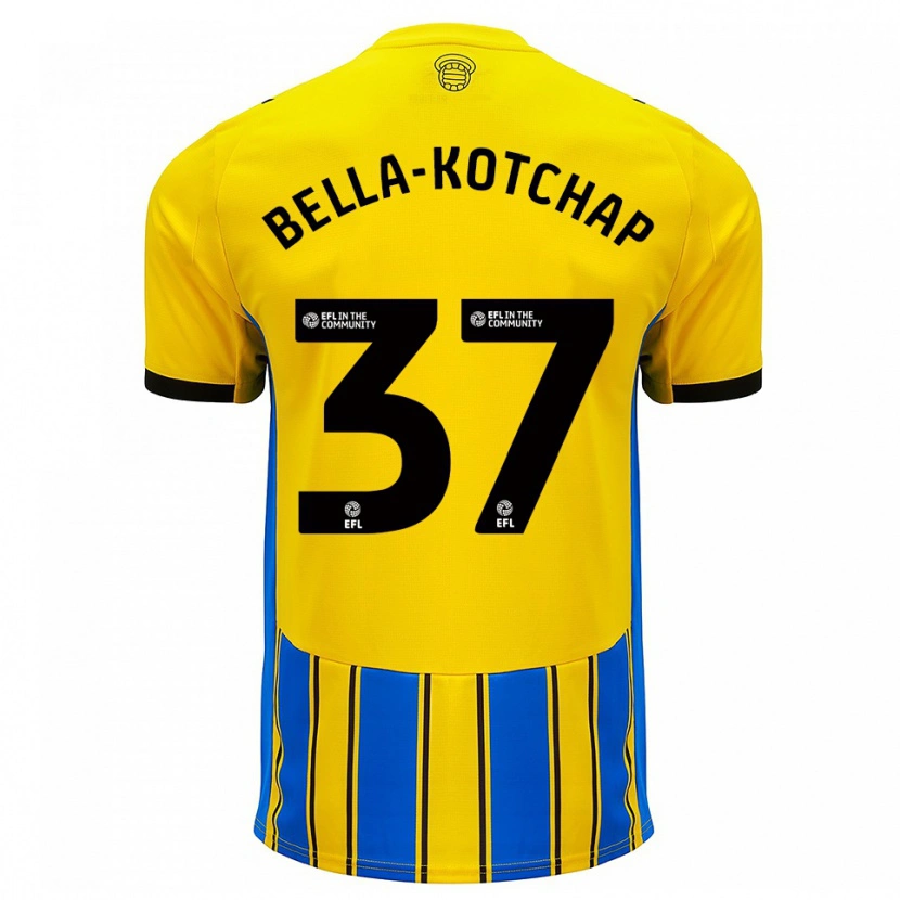 Danxen Kinder Armel Bella-Kotchap #37 Blau Gelb Auswärtstrikot Trikot 2025/26 T-Shirt Österreich