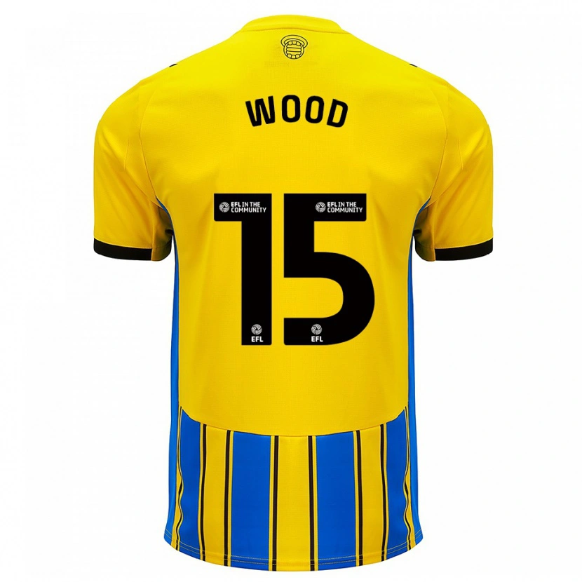 Danxen Kinder Nathan Wood #15 Blau Gelb Auswärtstrikot Trikot 2025/26 T-Shirt Österreich