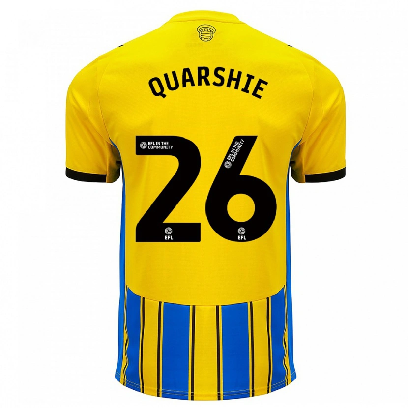 Danxen Kinder Joshua Quarshie #26 Blau Gelb Auswärtstrikot Trikot 2025/26 T-Shirt Österreich