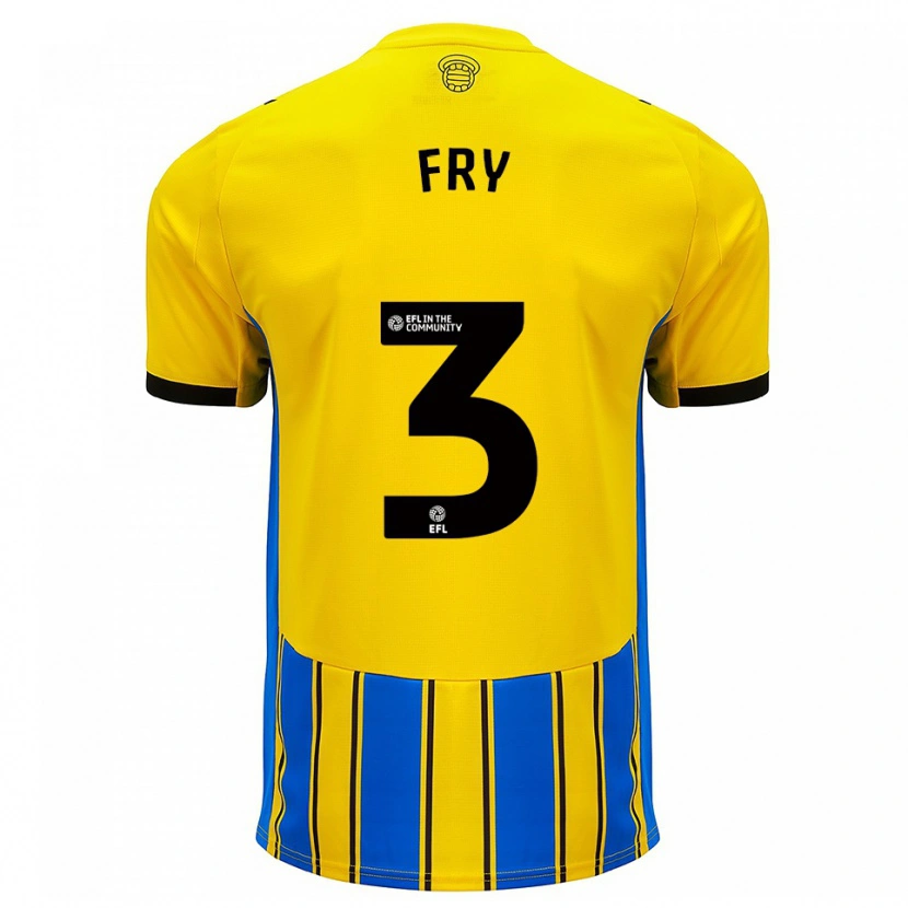 Danxen Kinder Max Fry #3 Blau Gelb Auswärtstrikot Trikot 2025/26 T-Shirt Österreich