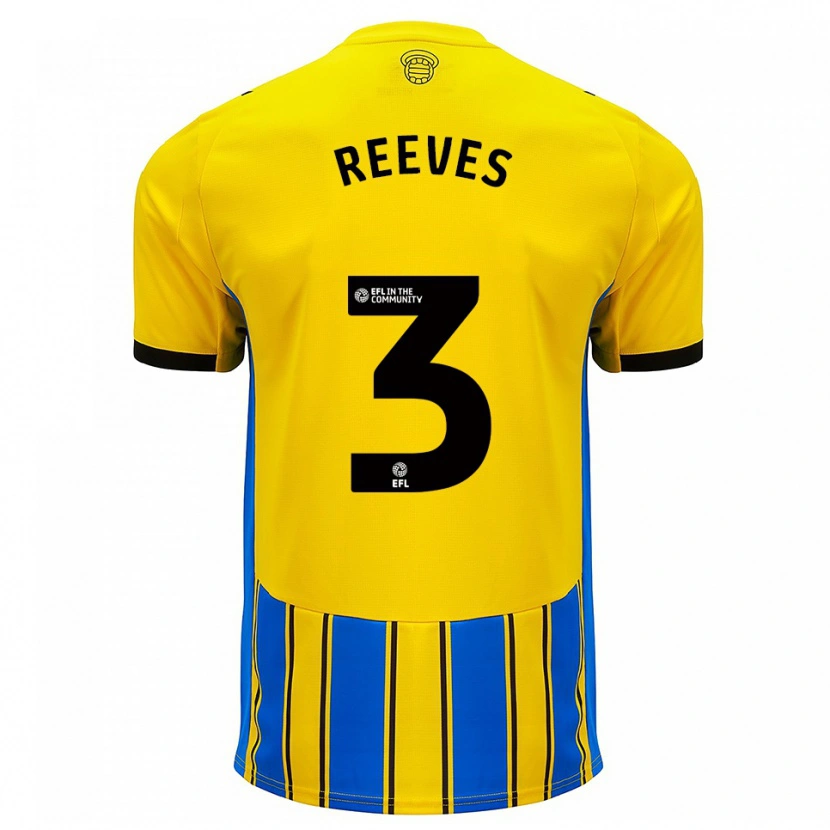 Danxen Kinder Ben Reeves #3 Blau Gelb Auswärtstrikot Trikot 2025/26 T-Shirt Österreich