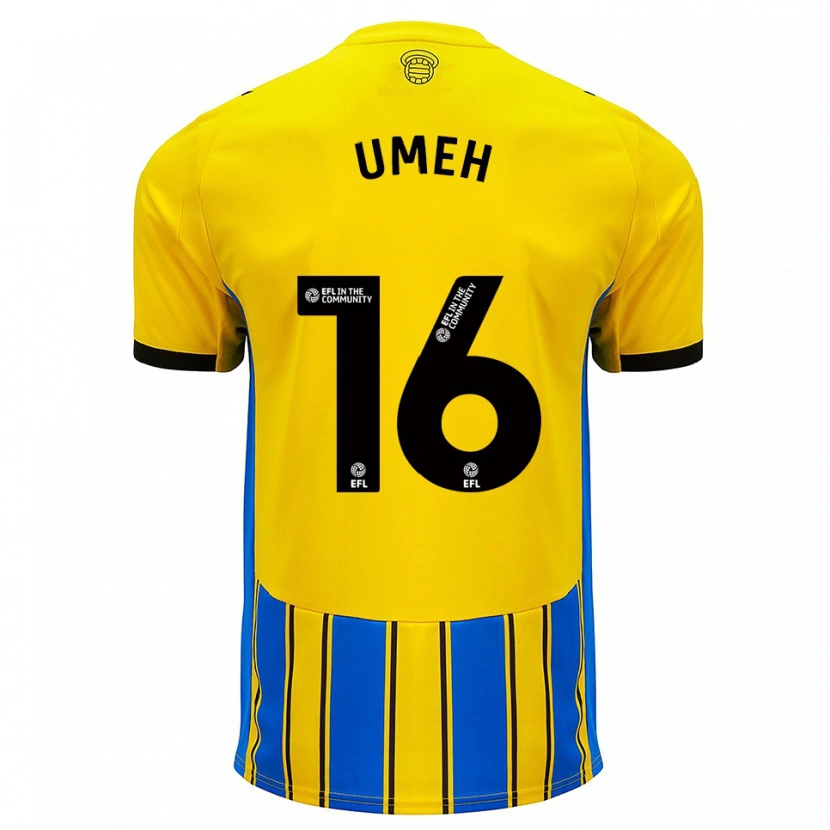 Danxen Kinder Leo Umeh #16 Blau Gelb Auswärtstrikot Trikot 2025/26 T-Shirt Österreich