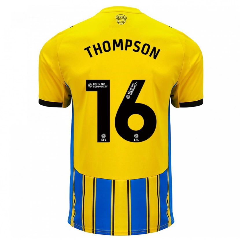 Danxen Kinder Emma Thompson #16 Blau Gelb Auswärtstrikot Trikot 2025/26 T-Shirt Österreich