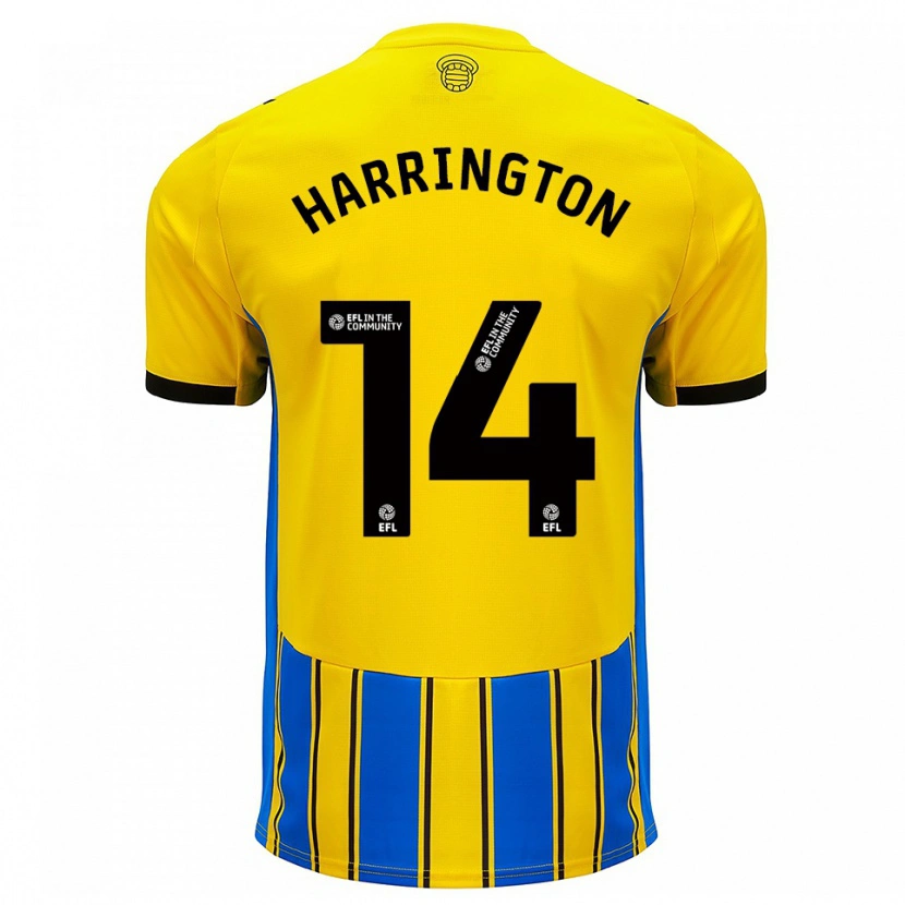 Danxen Kinder Harry Harrington #14 Blau Gelb Auswärtstrikot Trikot 2025/26 T-Shirt Österreich