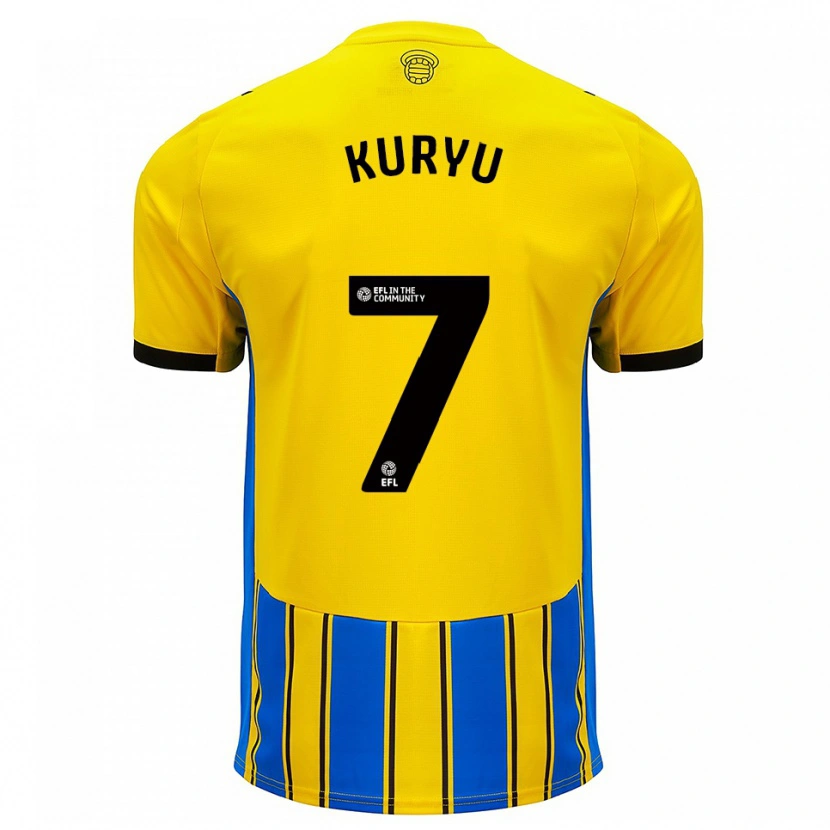 Danxen Kinder Kuryu Matsuki #7 Blau Gelb Auswärtstrikot Trikot 2025/26 T-Shirt Österreich