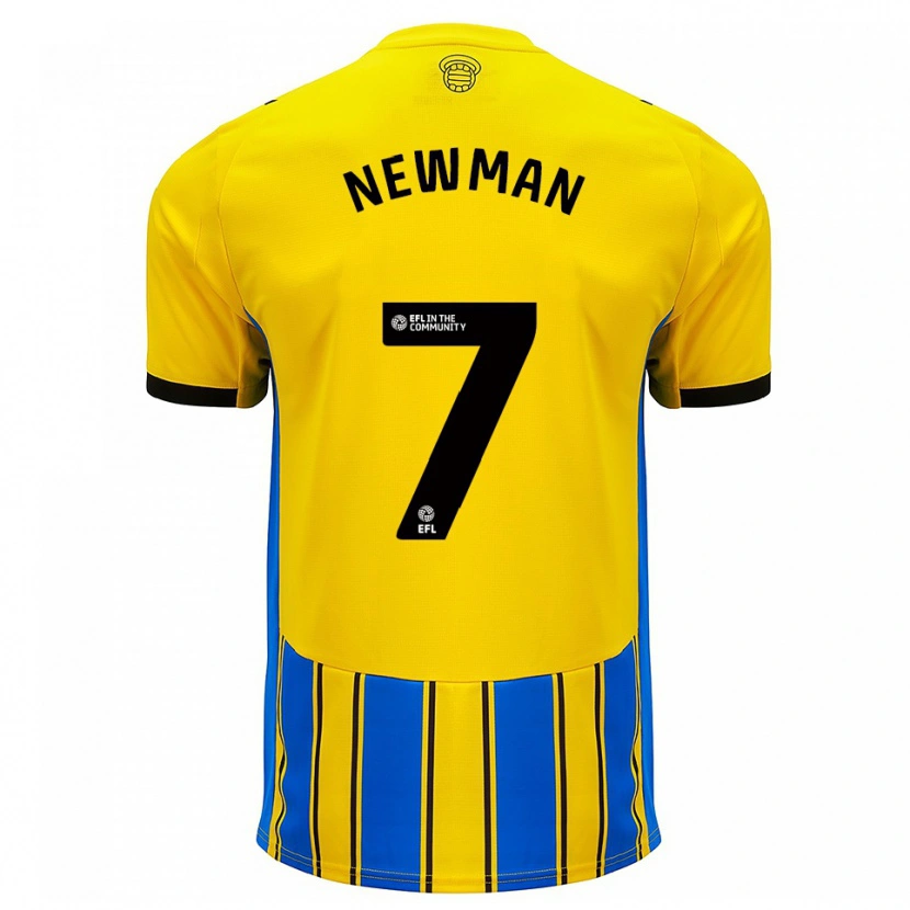 Danxen Kinder Oli Newman #7 Blau Gelb Auswärtstrikot Trikot 2025/26 T-Shirt Österreich