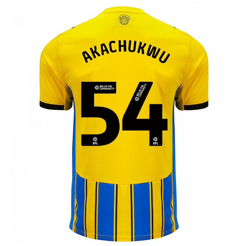 Danxen Kinder Romeo Akachukwu #54 Blau Gelb Auswärtstrikot Trikot 2025/26 T-Shirt Österreich