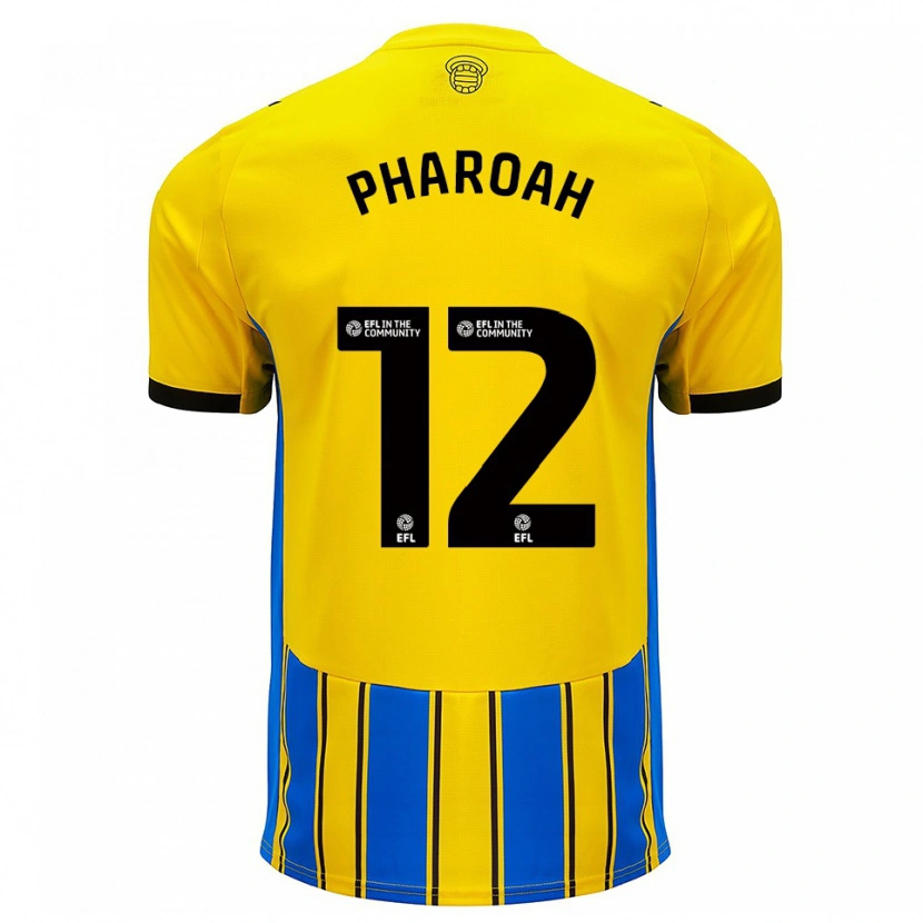Danxen Kinder Sophia Pharoah #12 Blau Gelb Auswärtstrikot Trikot 2025/26 T-Shirt Österreich