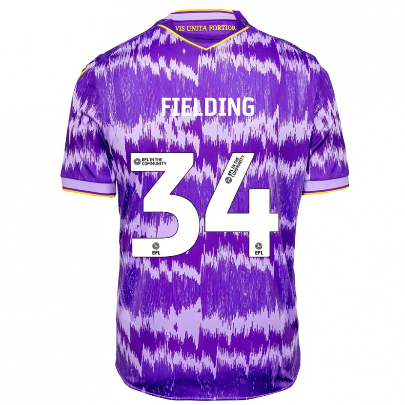 Danxen Kinder Frank Fielding #34 Lila Gelb Auswärtstrikot Trikot 2025/26 T-Shirt Österreich
