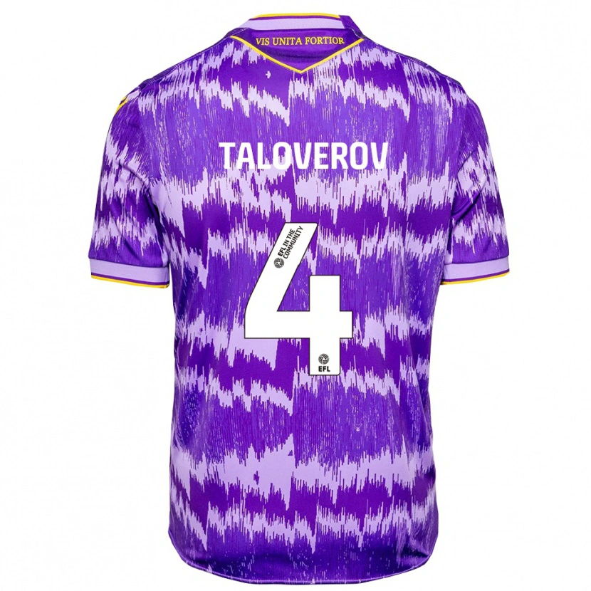 Danxen Kinder Maksym Taloverov #4 Lila Gelb Auswärtstrikot Trikot 2025/26 T-Shirt Österreich