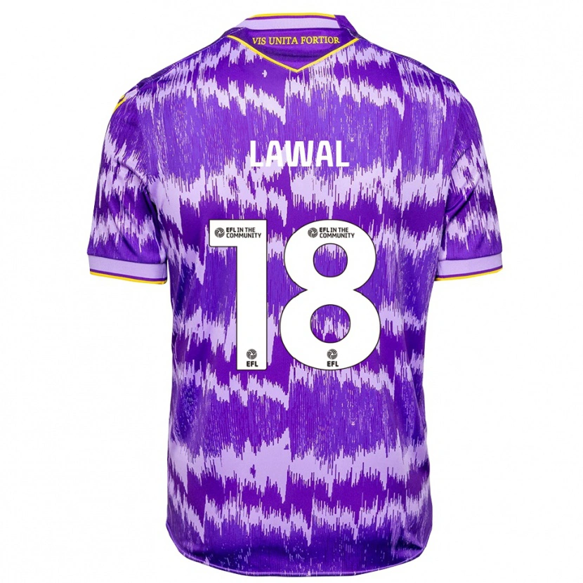 Danxen Kinder Bosun Lawal #18 Lila Gelb Auswärtstrikot Trikot 2025/26 T-Shirt Österreich