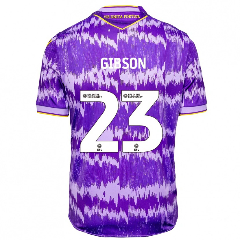 Danxen Kinder Ben Gibson #23 Lila Gelb Auswärtstrikot Trikot 2025/26 T-Shirt Österreich