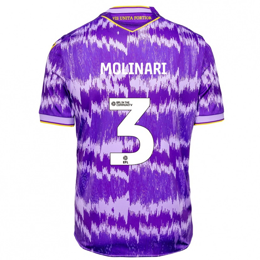 Danxen Kinder Lucia Molinari #3 Lila Gelb Auswärtstrikot Trikot 2025/26 T-Shirt Österreich