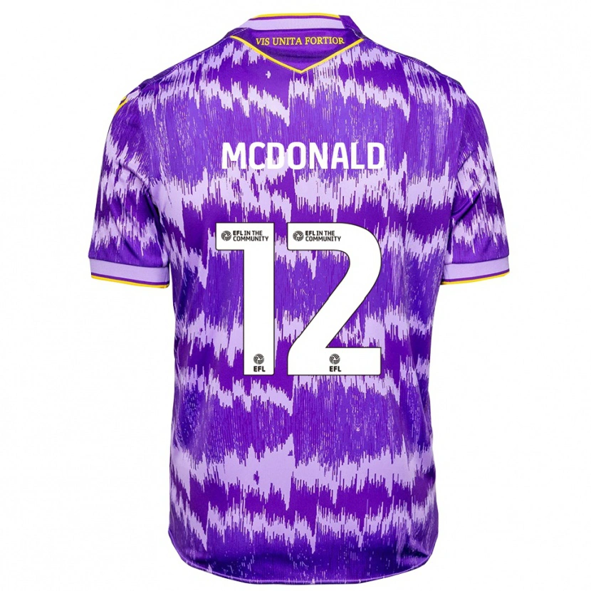 Danxen Kinder Kayleigh Mcdonald #12 Lila Gelb Auswärtstrikot Trikot 2025/26 T-Shirt Österreich