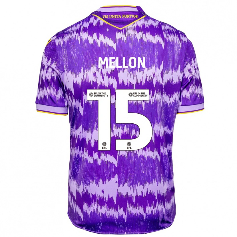 Danxen Kinder Luke Mellon #15 Lila Gelb Auswärtstrikot Trikot 2025/26 T-Shirt Österreich