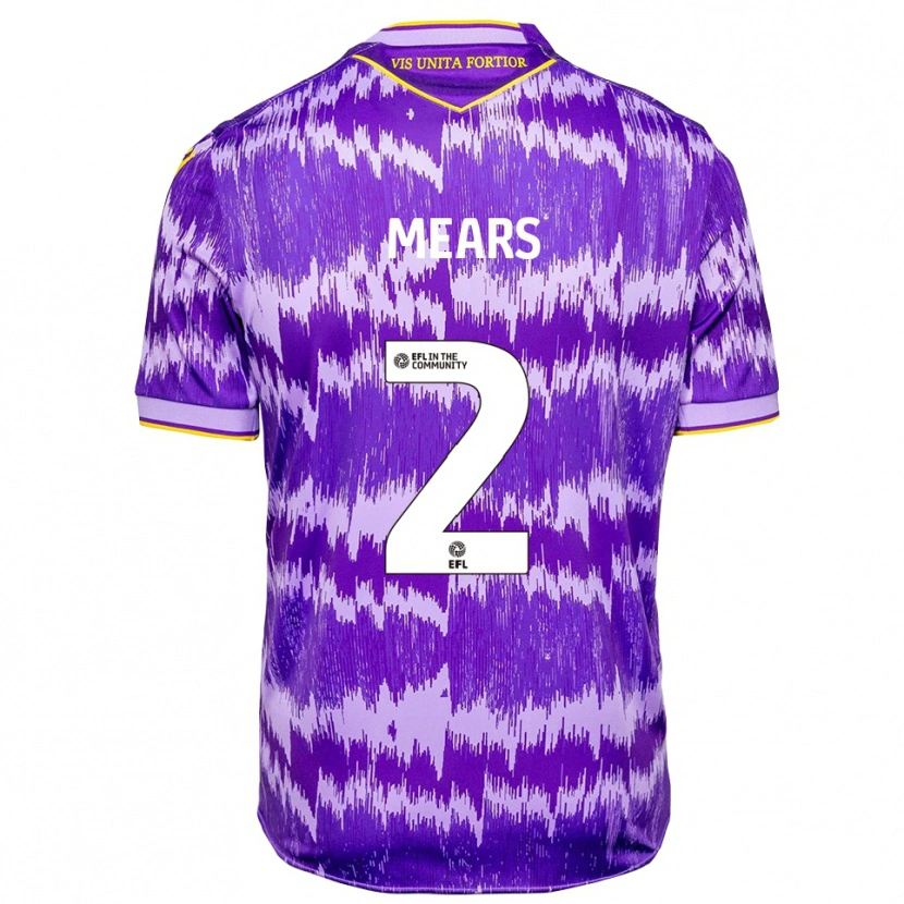 Danxen Kinder Jaden Mears #2 Lila Gelb Auswärtstrikot Trikot 2025/26 T-Shirt Österreich