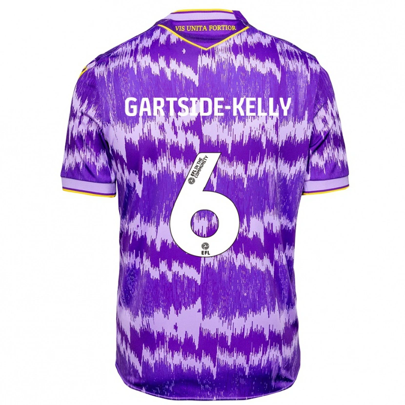 Danxen Kinder Gabriel Kelly #6 Lila Gelb Auswärtstrikot Trikot 2025/26 T-Shirt Österreich