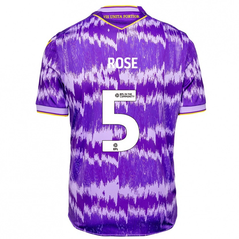 Danxen Kinder Michael Rose #5 Lila Gelb Auswärtstrikot Trikot 2025/26 T-Shirt Österreich