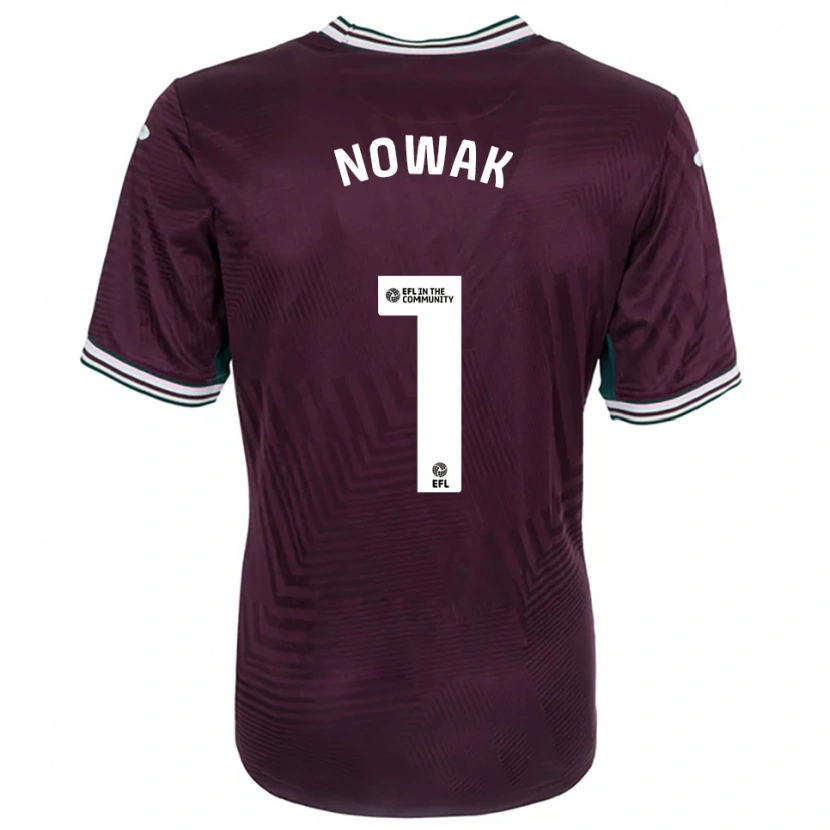 Danxen Kinder Jakub Nowak #1 Rostrot Weiß Auswärtstrikot Trikot 2025/26 T-Shirt Österreich