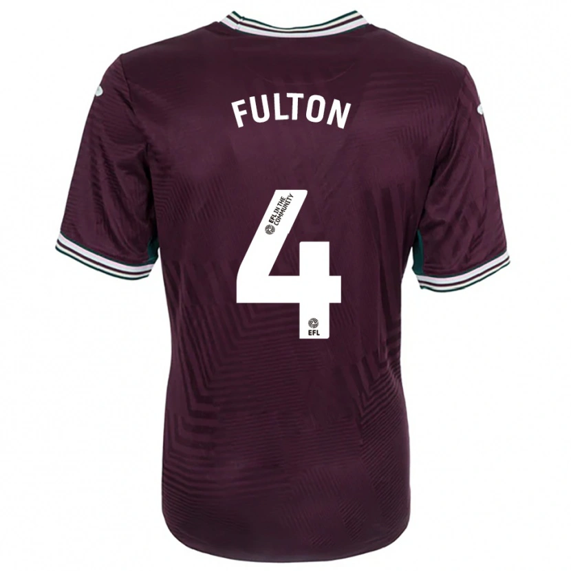 Danxen Kinder Jay Fulton #4 Rostrot Weiß Auswärtstrikot Trikot 2025/26 T-Shirt Österreich