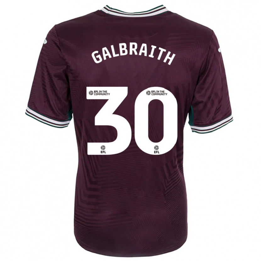 Danxen Kinder Ethan Galbraith #30 Rostrot Weiß Auswärtstrikot Trikot 2025/26 T-Shirt Österreich