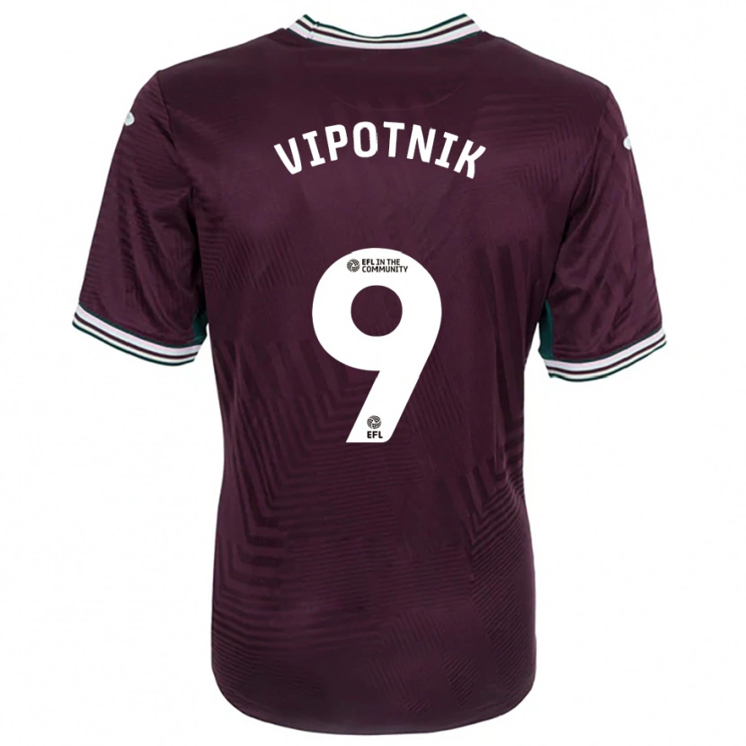 Danxen Kinder Zan Vipotnik #9 Rostrot Weiß Auswärtstrikot Trikot 2025/26 T-Shirt Österreich