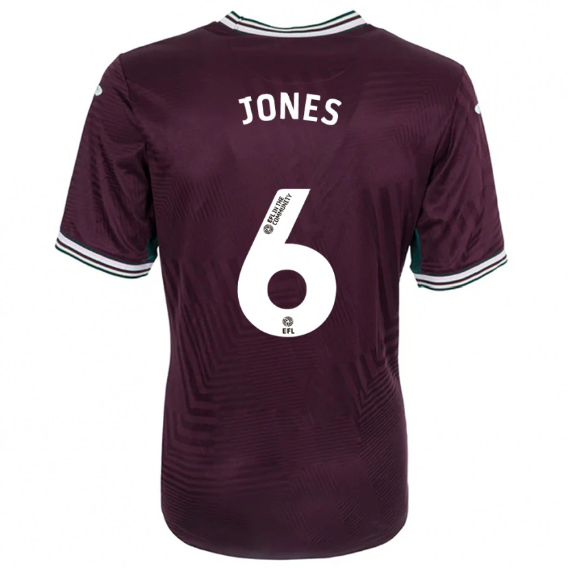 Danxen Kinder Iestyn Jones #6 Rostrot Weiß Auswärtstrikot Trikot 2025/26 T-Shirt Österreich