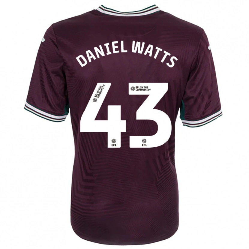 Danxen Kinder Daniel Watts #43 Rostrot Weiß Auswärtstrikot Trikot 2025/26 T-Shirt Österreich