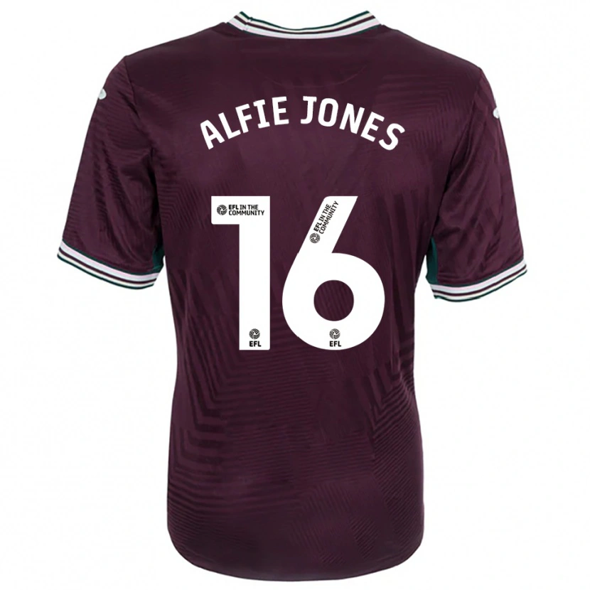 Danxen Kinder Alfie Jones #16 Rostrot Weiß Auswärtstrikot Trikot 2025/26 T-Shirt Österreich
