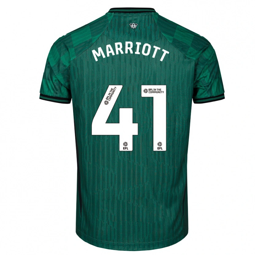 Danxen Kinder Alfie Marriott #41 Grün Schwarz Auswärtstrikot Trikot 2025/26 T-Shirt Österreich