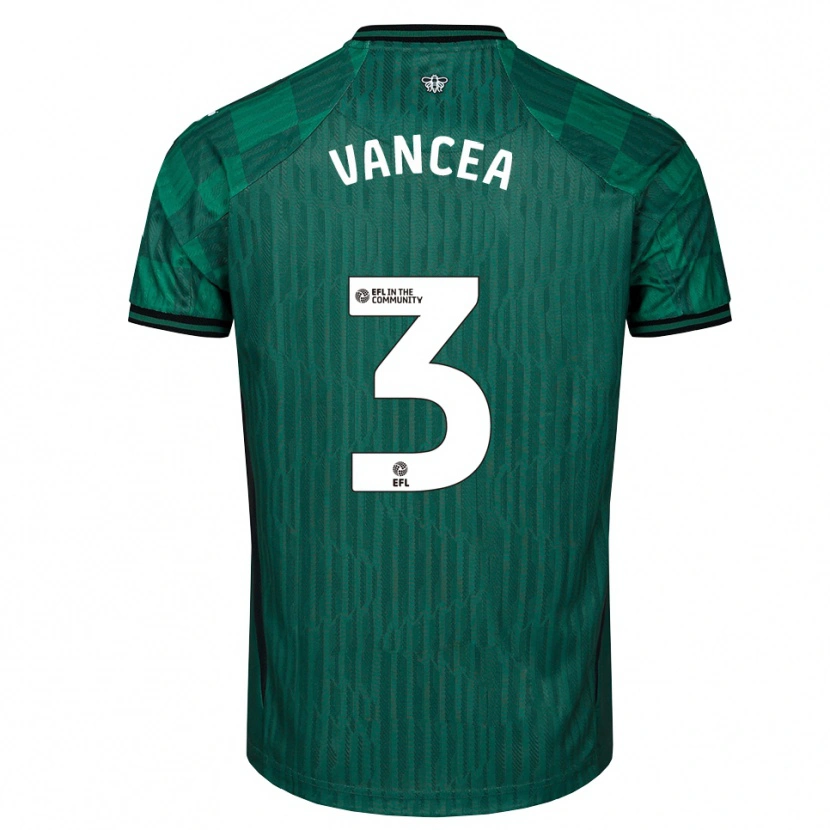 Danxen Kinder Raul Vancea #3 Grün Schwarz Auswärtstrikot Trikot 2025/26 T-Shirt Österreich