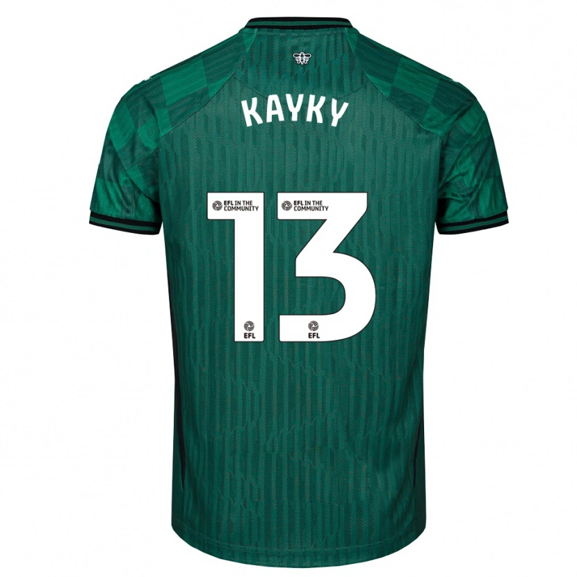 Danxen Kinder Kayky Almeida #13 Grün Schwarz Auswärtstrikot Trikot 2025/26 T-Shirt Österreich