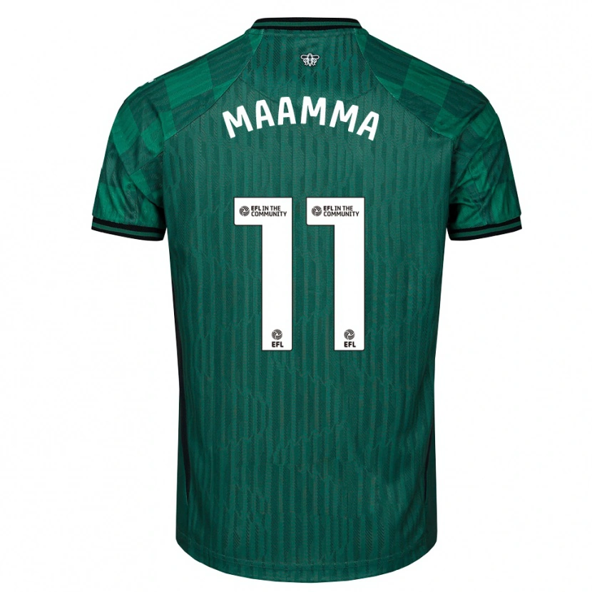 Danxen Kinder Othmane Maamma #11 Grün Schwarz Auswärtstrikot Trikot 2025/26 T-Shirt Österreich