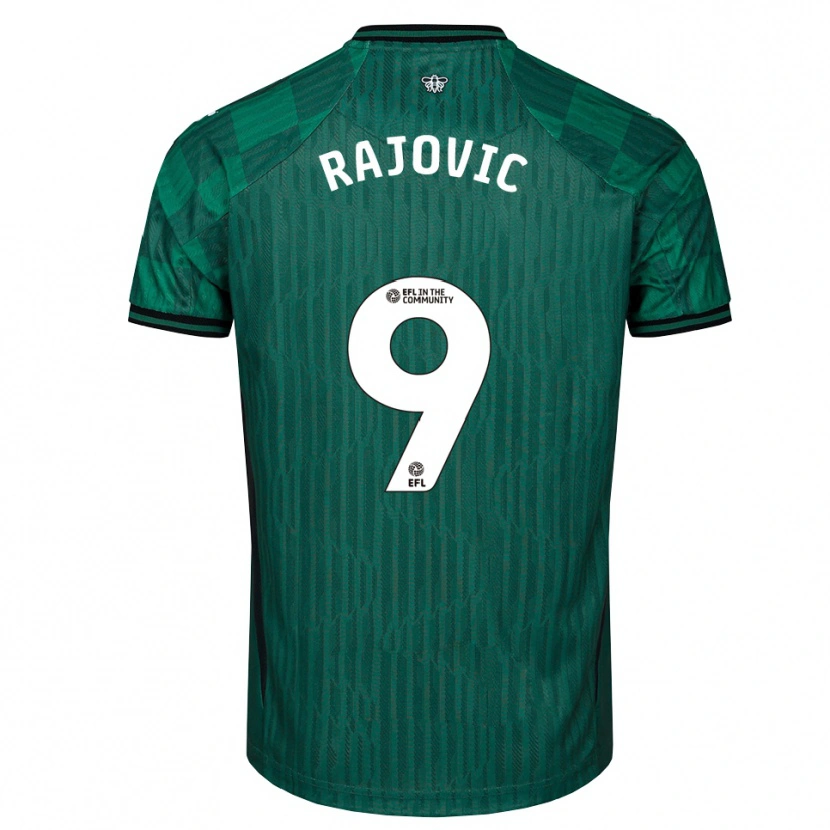 Danxen Kinder Mileta Rajovic #9 Grün Schwarz Auswärtstrikot Trikot 2025/26 T-Shirt Österreich