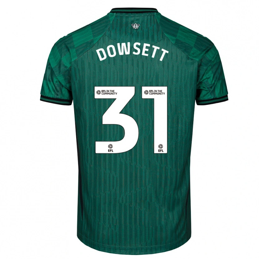 Danxen Kinder Rebekah Dowsett #31 Grün Schwarz Auswärtstrikot Trikot 2025/26 T-Shirt Österreich