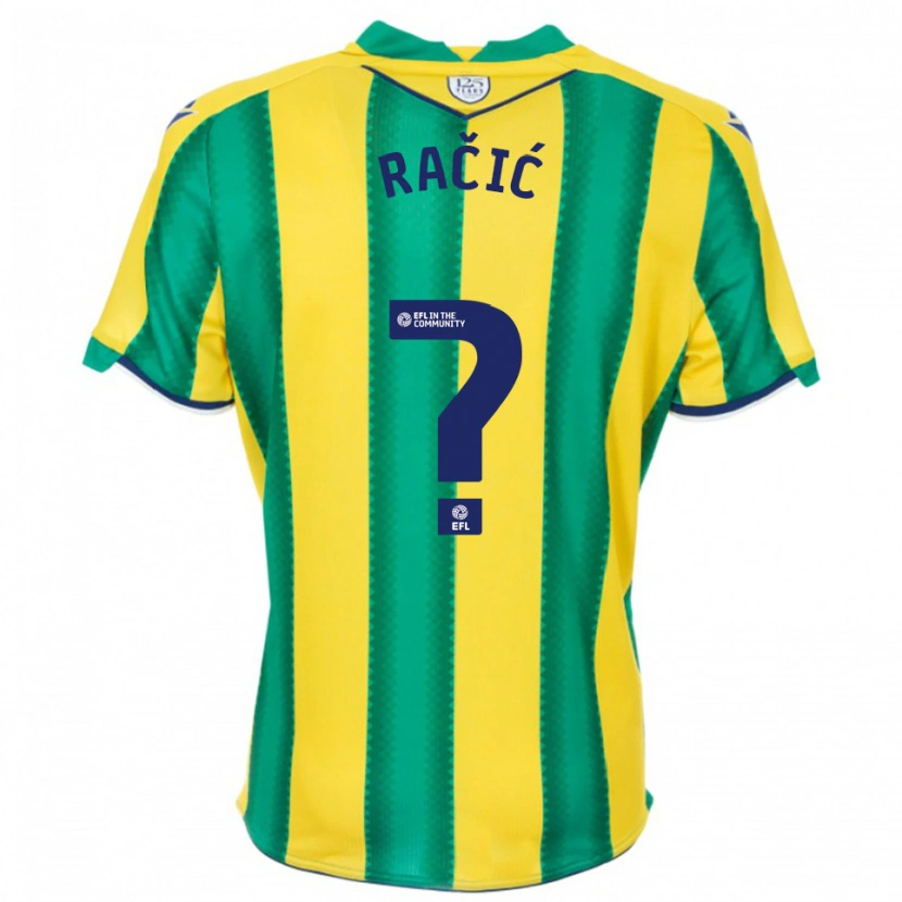 Danxen Kinder Uroš Račić #0 Gelb Grün Auswärtstrikot Trikot 2025/26 T-Shirt Österreich