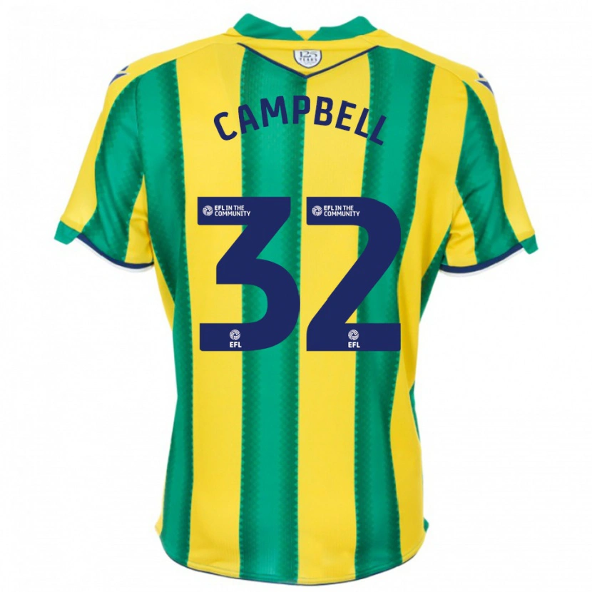 Danxen Kinder George Campbell #32 Gelb Grün Auswärtstrikot Trikot 2025/26 T-Shirt Österreich