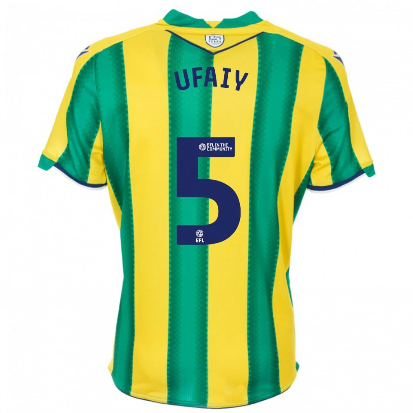 Danxen Kinder Kevin Ufaiy #5 Gelb Grün Auswärtstrikot Trikot 2025/26 T-Shirt Österreich