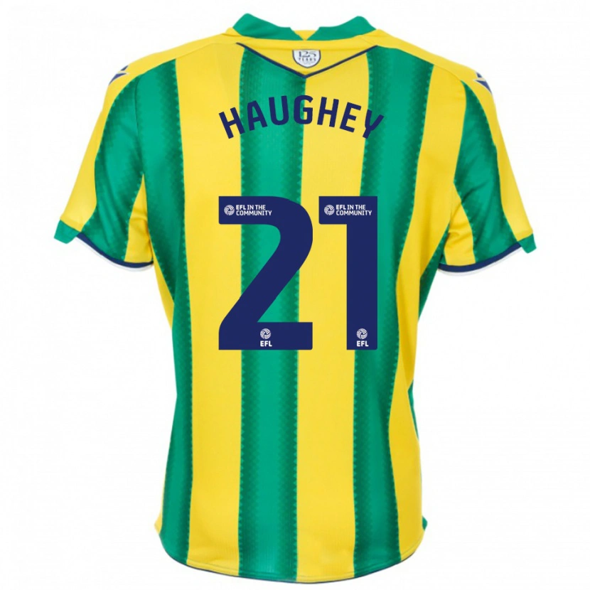 Danxen Kinder Ella Haughey #21 Gelb Grün Auswärtstrikot Trikot 2025/26 T-Shirt Österreich