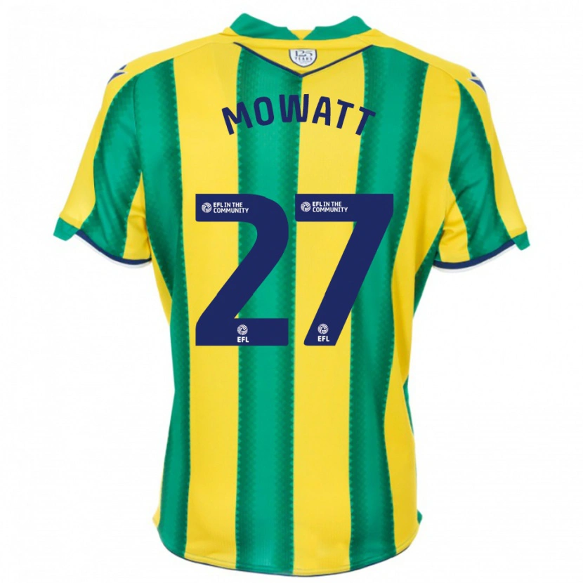 Danxen Kinder Alex Mowatt #27 Gelb Grün Auswärtstrikot Trikot 2025/26 T-Shirt Österreich