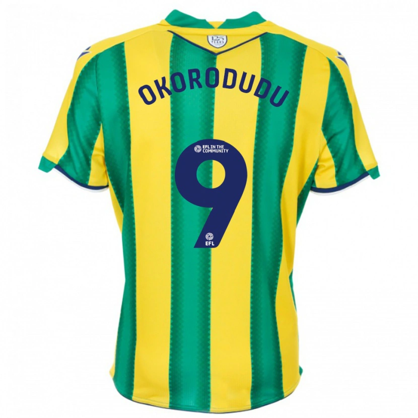 Danxen Kinder Adam Okorodudu #9 Gelb Grün Auswärtstrikot Trikot 2025/26 T-Shirt Österreich