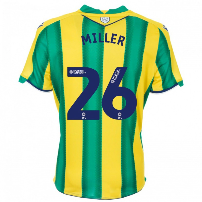 Danxen Kinder Nna Miller #26 Gelb Grün Auswärtstrikot Trikot 2025/26 T-Shirt Österreich