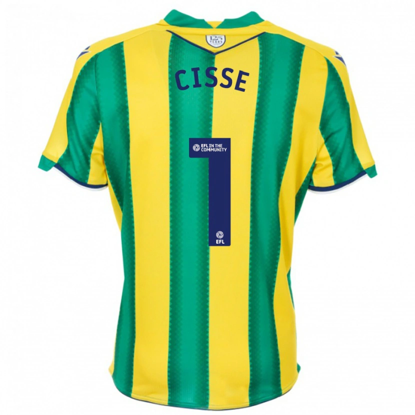 Danxen Kinder Ben Cisse #1 Gelb Grün Auswärtstrikot Trikot 2025/26 T-Shirt Österreich