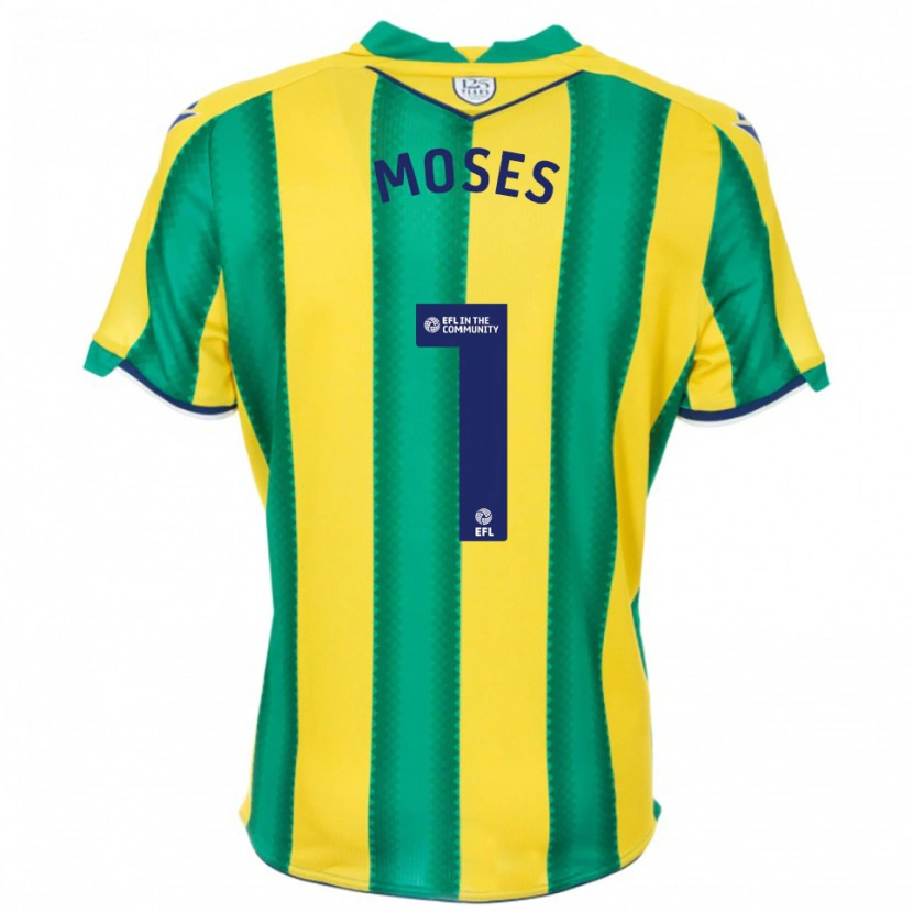 Danxen Kinder Maxwell Moses #1 Gelb Grün Auswärtstrikot Trikot 2025/26 T-Shirt Österreich