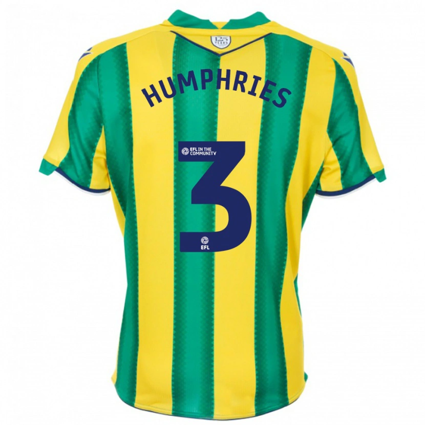 Danxen Kinder Evan Humphries #3 Gelb Grün Auswärtstrikot Trikot 2025/26 T-Shirt Österreich