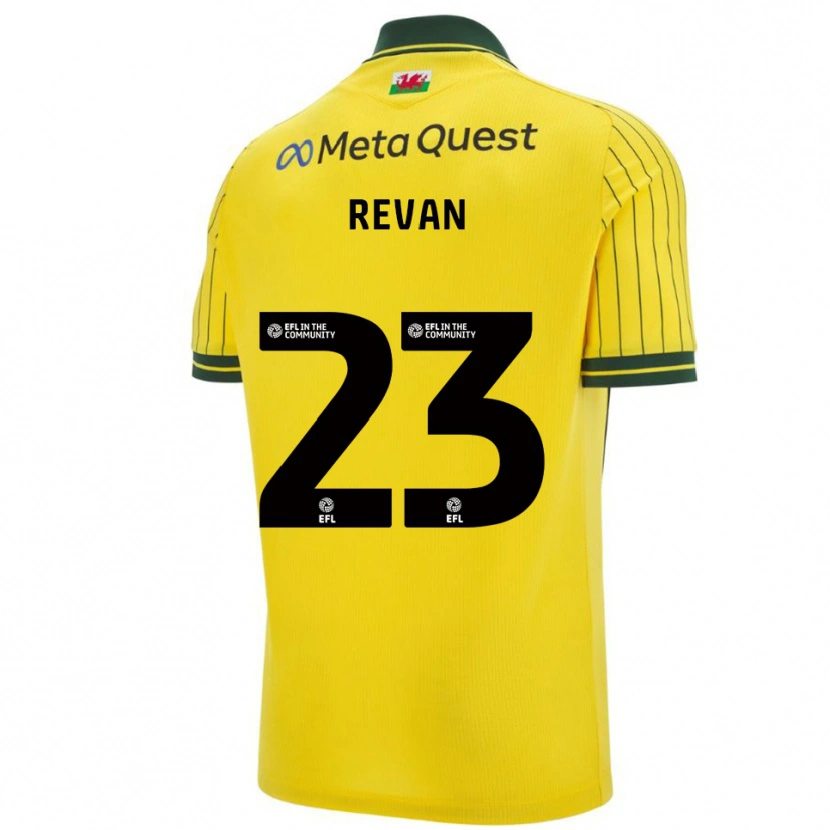 Danxen Kinder Sebastian Revan #23 Gelb Grün Auswärtstrikot Trikot 2025/26 T-Shirt Österreich