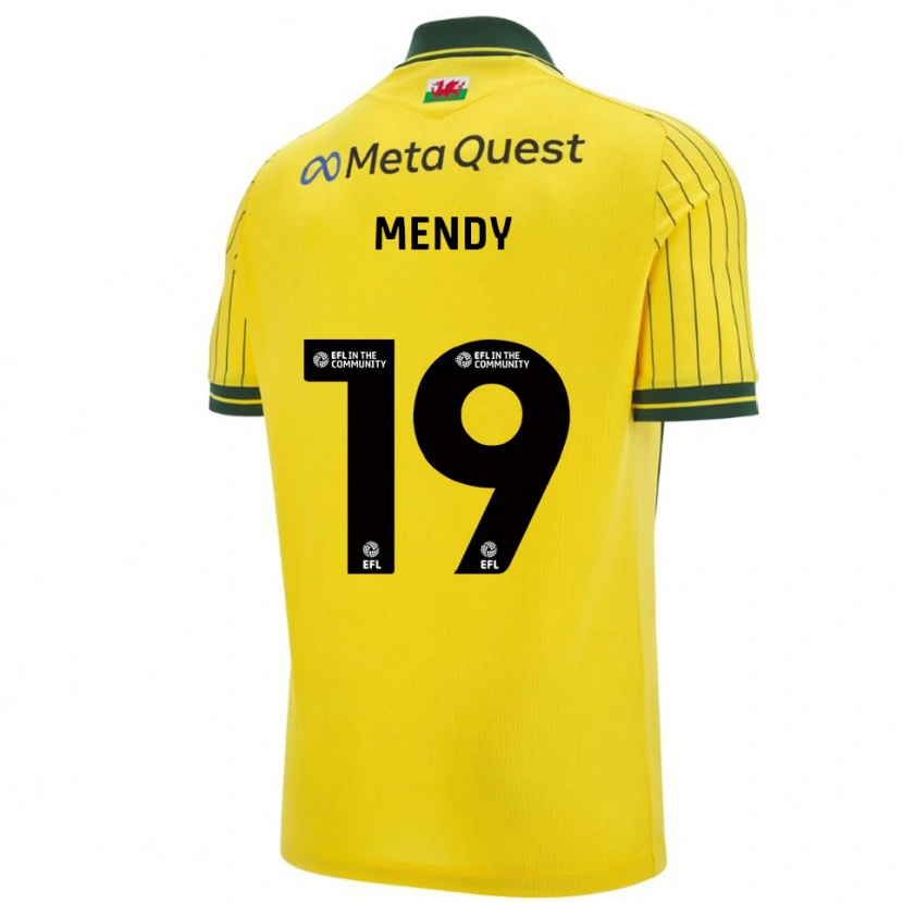 Danxen Kinder Jacob Mendy #19 Gelb Grün Auswärtstrikot Trikot 2025/26 T-Shirt Österreich