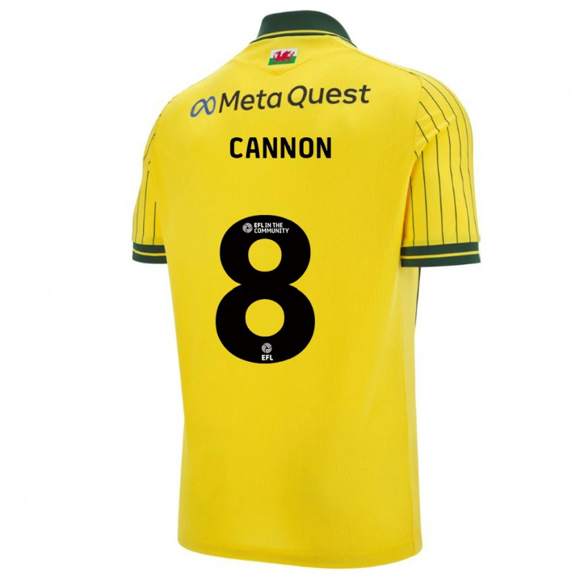Danxen Kinder Andy Cannon #8 Gelb Grün Auswärtstrikot Trikot 2025/26 T-Shirt Österreich