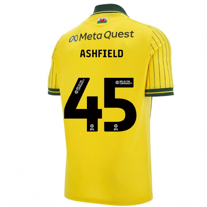 Danxen Kinder Harry Ashfield #45 Gelb Grün Auswärtstrikot Trikot 2025/26 T-Shirt Österreich